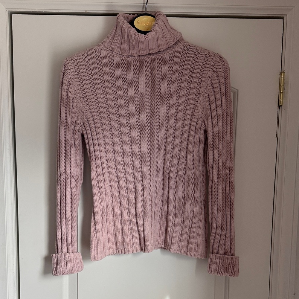 Women's Pink Turtleneck Sweater
